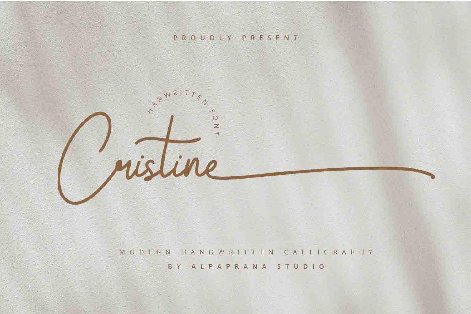 Cristine - Handwritten Font - Alpaprana Studio