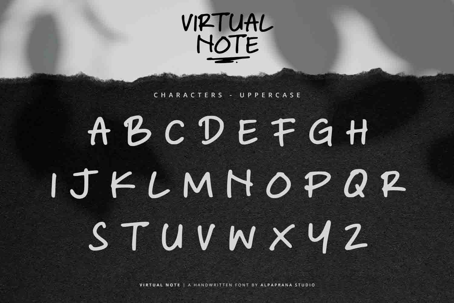 Virtual Note - Handwritten Font - Alpaprana Studio