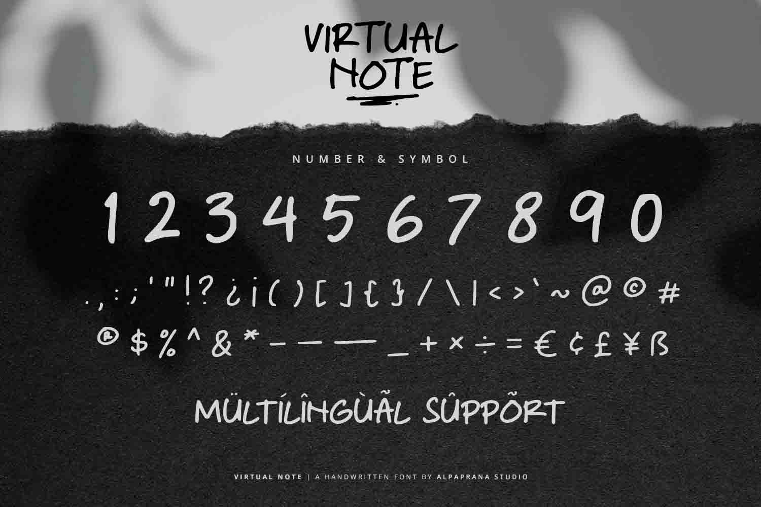 Virtual Note - Handwritten Font - Alpaprana Studio
