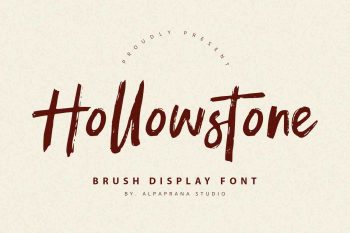 Hollowstone - Brush Font